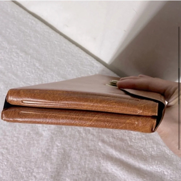 Vintage Brown Faux Leather Knitting Needles Case With Knitting Needles - Picture 4 of 14